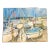 1980’s Original Vintage Sale Boats in Harbor Watercolor Painting Signed For Sale