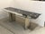 Modern Double Pedestal Extendable Glass Top Table For Sale - Image 4 of 12