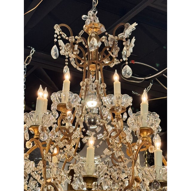 19th Century 19th C. Italian Macaroni Bead Chandelier For Sale - Image 5 of 6
