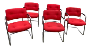 Vintage Steelcase Lounge Side Chairs - Set of 5