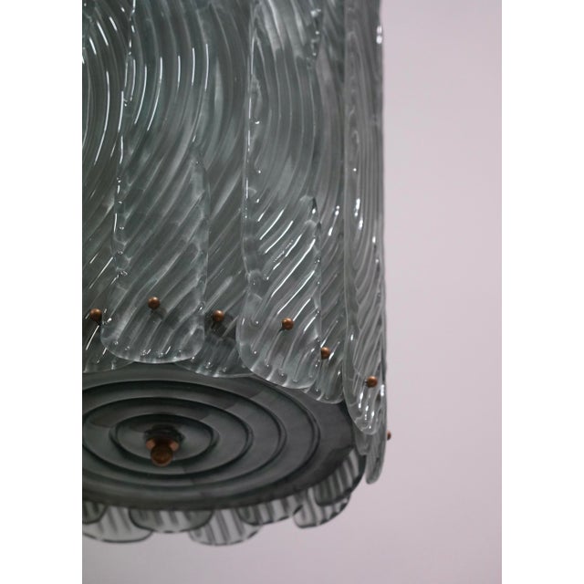 Murano Art Glass and Brass Green Color Chandelier and Pendant from Fontana Arte, 2000 For Sale - Image 10 of 12