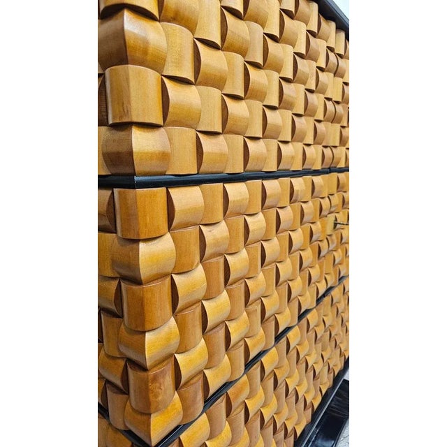 Vintage Italian Mobile Bar in Wood and Brass, 1970 For Sale - Image 9 of 11