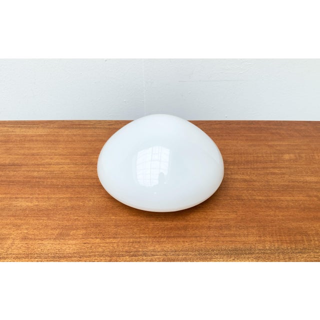 Mid-Century Modern Mid-Century Modern German Glass 961 Ceiling Lamp by Wilhelm Wagenfeld for Lindner, 1950s For Sale - Image 3 of 14