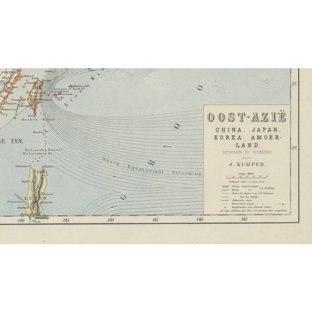 Antique Map of East Asia by J. Kuijper, 1860 For Sale - Image 4 of 11