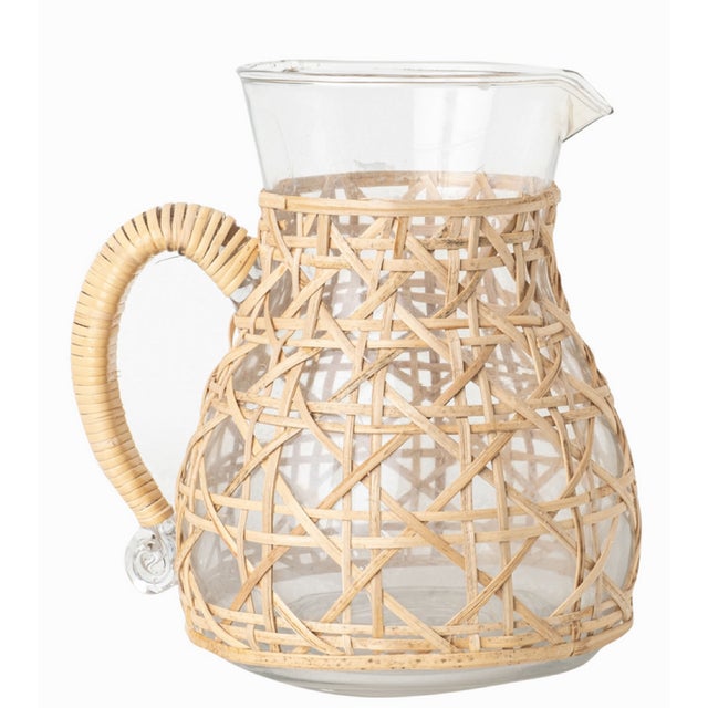 Cane Wicker Pitcher, Midsize Chairish