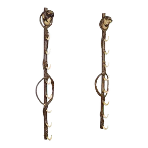 A Pair Antique Black Forest Gun Holders, Austria Late 19th Century