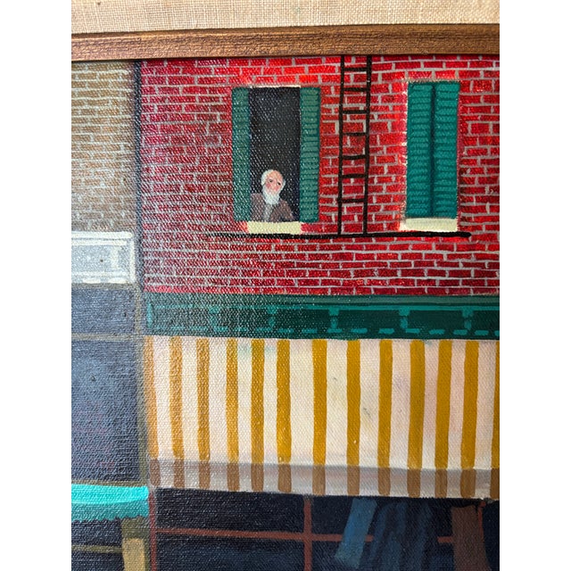 1980s 1980s Original Steve Klein Folk Art Oil Painting For Sale - Image 5 of 7