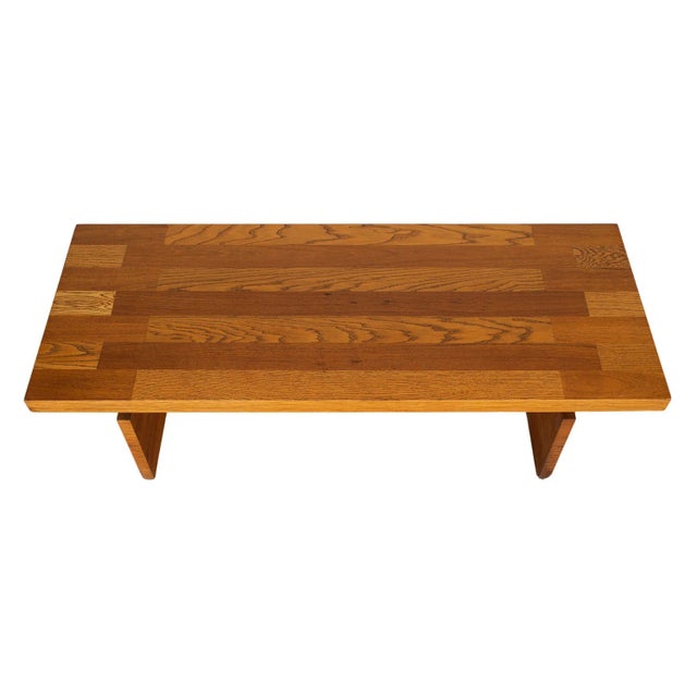 1980s Mid-Century Lane Brutalist Coffee Table Bench | Chairish
