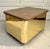 Postmodern Vintage Brass Clad Marble Top Coffee Table in the Style of Milo Baughman For Sale - Image 3 of 10