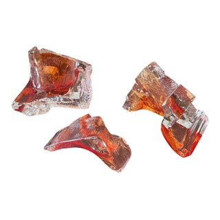 Blown Glass Collection of Art Sculptures by Mikula -Set of 3 For Sale