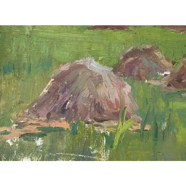 1970s Rural Landscape Painting Original Art Ukrainian Artist Sokolovsky G. 1970s For Sale - Image 5 of 6