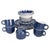 Mid-Century Modern Vintage 1960s Mid-Century Modern Alfred Meakin “Palma” Blue & White Dinnerware Set Service for 4+, Staffordshire England, English Ironstone, 26 Pieces For Sale - Image 3 of 12