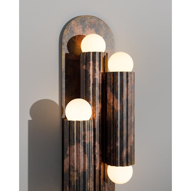 Vesta Wall Sconce Triple 2 For Sale - Image 13 of 18