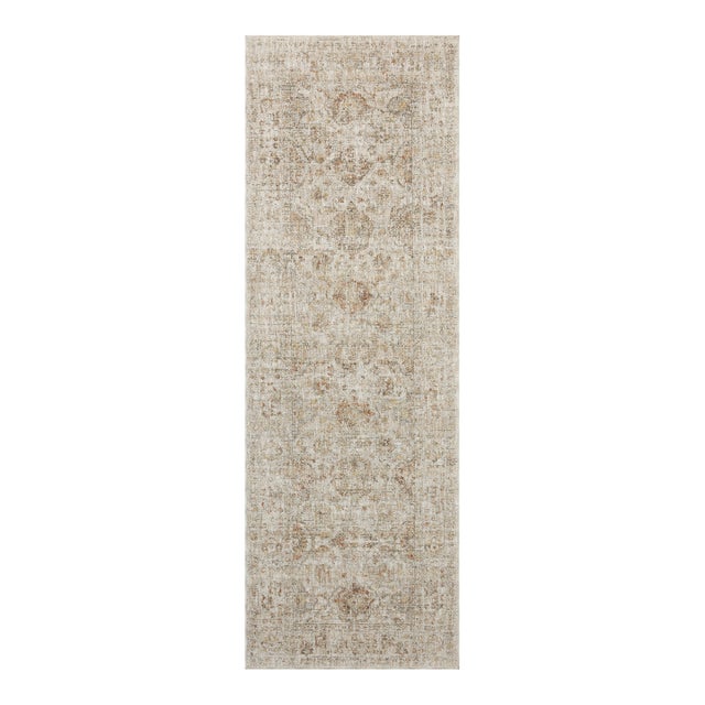 Amber Lewis x Loloi Honora Beige / Spice 2'-7" x 8'-0" Runner Rug For Sale