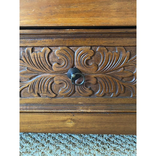 Vintage Javanese Indonesian Style Jati Wood Daybed Bench For Sale - Image 9 of 10