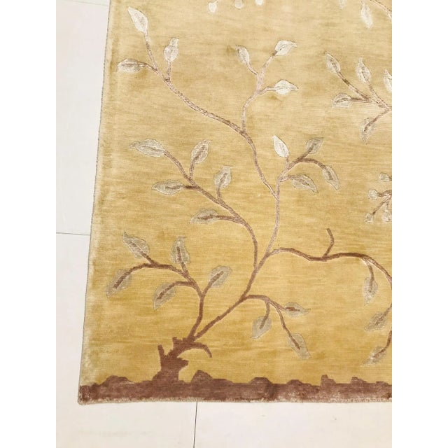Nepalese Rug with Leaves and Branches, 1980s For Sale - Image 10 of 17