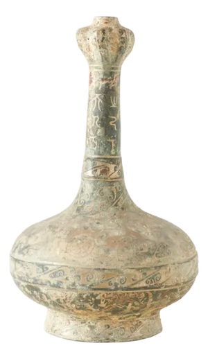 Bronze "Garlic-Mouth" Bottle Vase