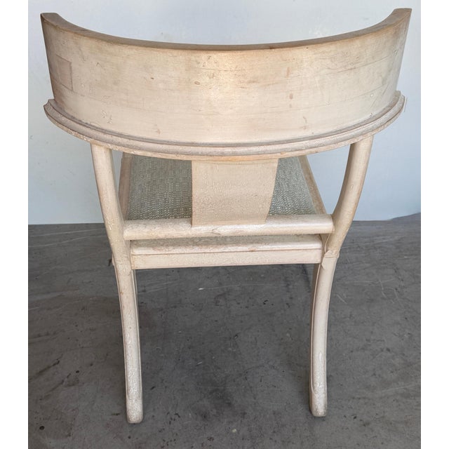 Set of Four Neoclassical Grey-White Polychromed Klismos Chairs Late 20th C. For Sale - Image 15 of 15