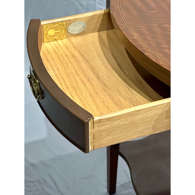 Mahogany Side Table With Satinwood Inlay by Baker, Historic Charleston Collection For Sale - Image 11 of 11