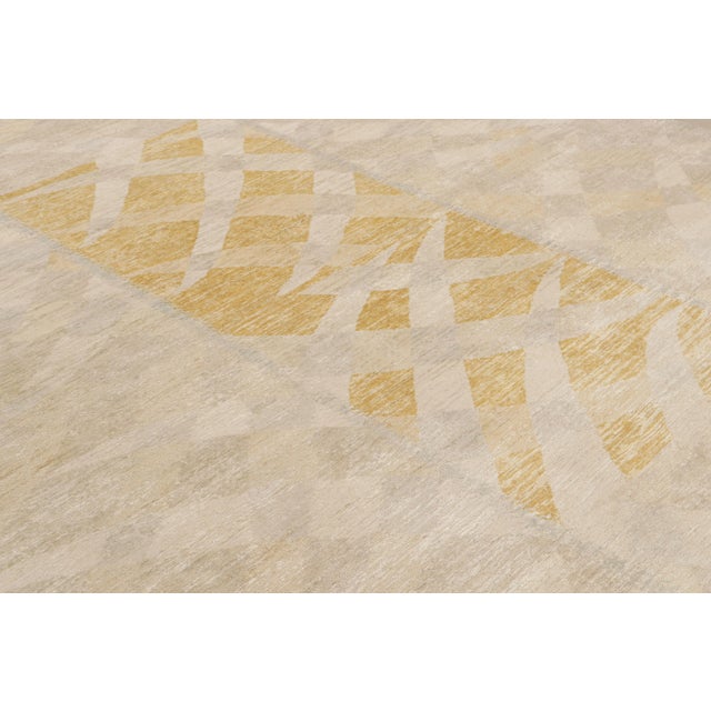 Rug & Kilim Rug & Kilim’s Scandinavian Style Rug in Beige and Gray, With Geometric Patterns For Sale - Image 4 of 7