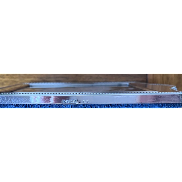 Metal Vintage English Sterling Silver Hallmarked Frame-Velvet Easel Back For Sale - Image 7 of 9