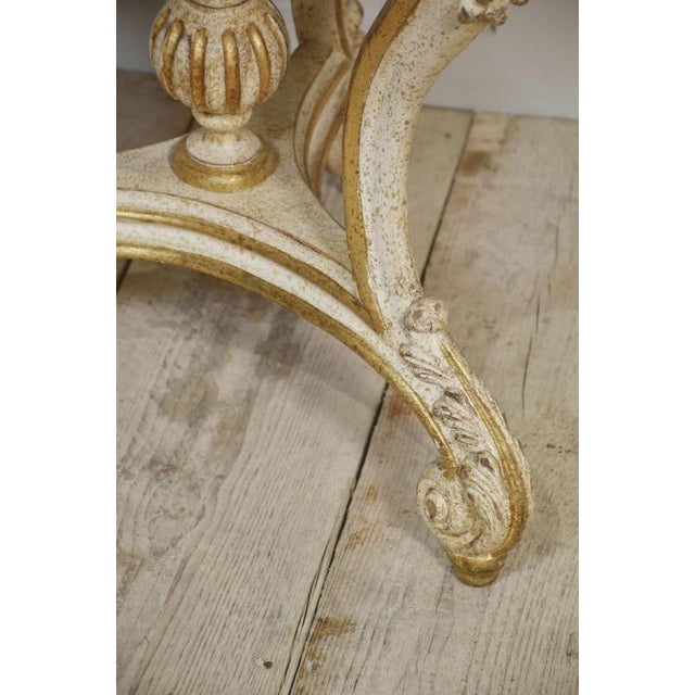 Stone Italian Painted and Parcel Gilt Occasional Table, 1890s For Sale - Image 7 of 9