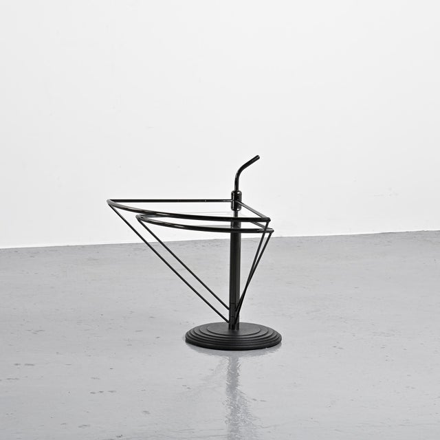 Dardo Coffee Table in Glass and Metal from Oma, Italy, 1980 For Sale - Image 3 of 12