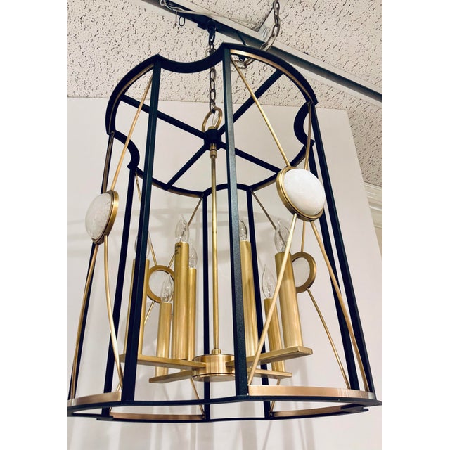 2020s Hudson Valley Modern Black and Gold Cresson Pendant/Lantern For Sale - Image 5 of 5