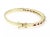 Contemporary Diamond & Rubies 14k Yellow Gold Oval Shape Hinged Bangle Bracelet For Sale - Image 3 of 5