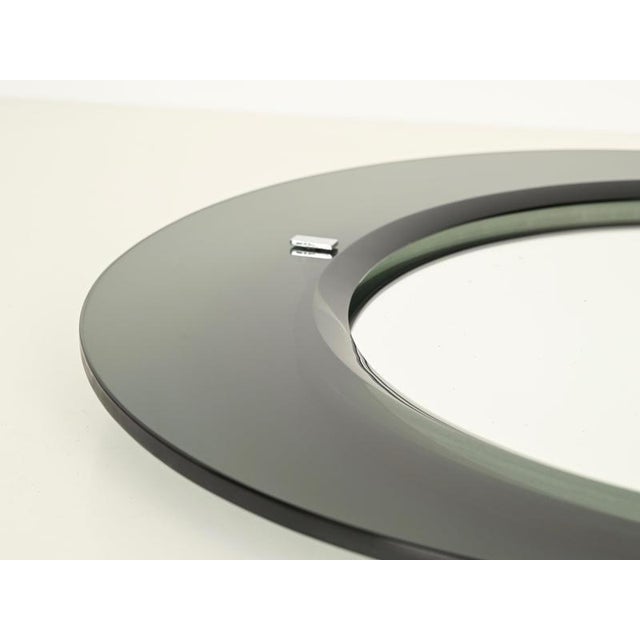 Large Olive Green Teardrop Beveled Mirror by Cristal Arte, Italy, 1960s For Sale - Image 13 of 15