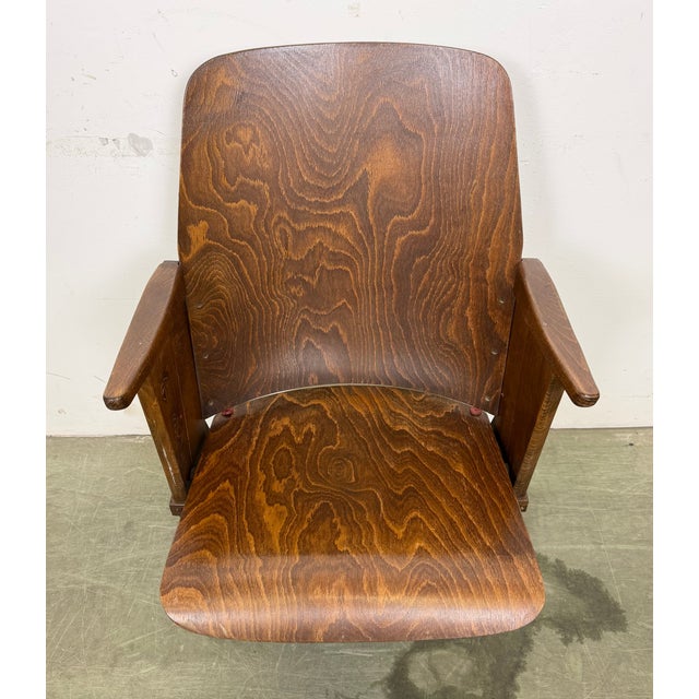 Vintage Cinema Theatre Chair from Ton, 1960s For Sale - Image 12 of 16