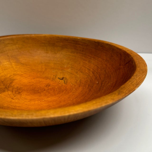 1960s Vintage Mid-Century Modern Wood Bowl For Sale - Image 10 of 11