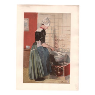 Luigini, The Maid, 1899, Original Lithograph For Sale