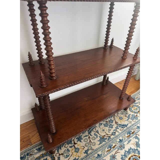 Victorian Spindle Wooden Etagere Stand For Sale - Image 4 of 12
