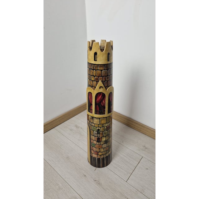 Brown Vintage Tower-Shaped Floor Ashtray by Aldo Tura, 1950s For Sale - Image 8 of 16