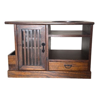 Mid-Century Japanese Zelkova (Keyaki)＆Paulownia Bar Cart / Tea Wagon For Sale