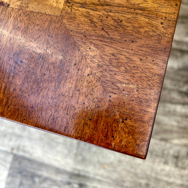 A Pair of Neoclassical Revival Burl Wood Side Tables by Lane Furniture Circa 1970s. For Sale - Image 10 of 18