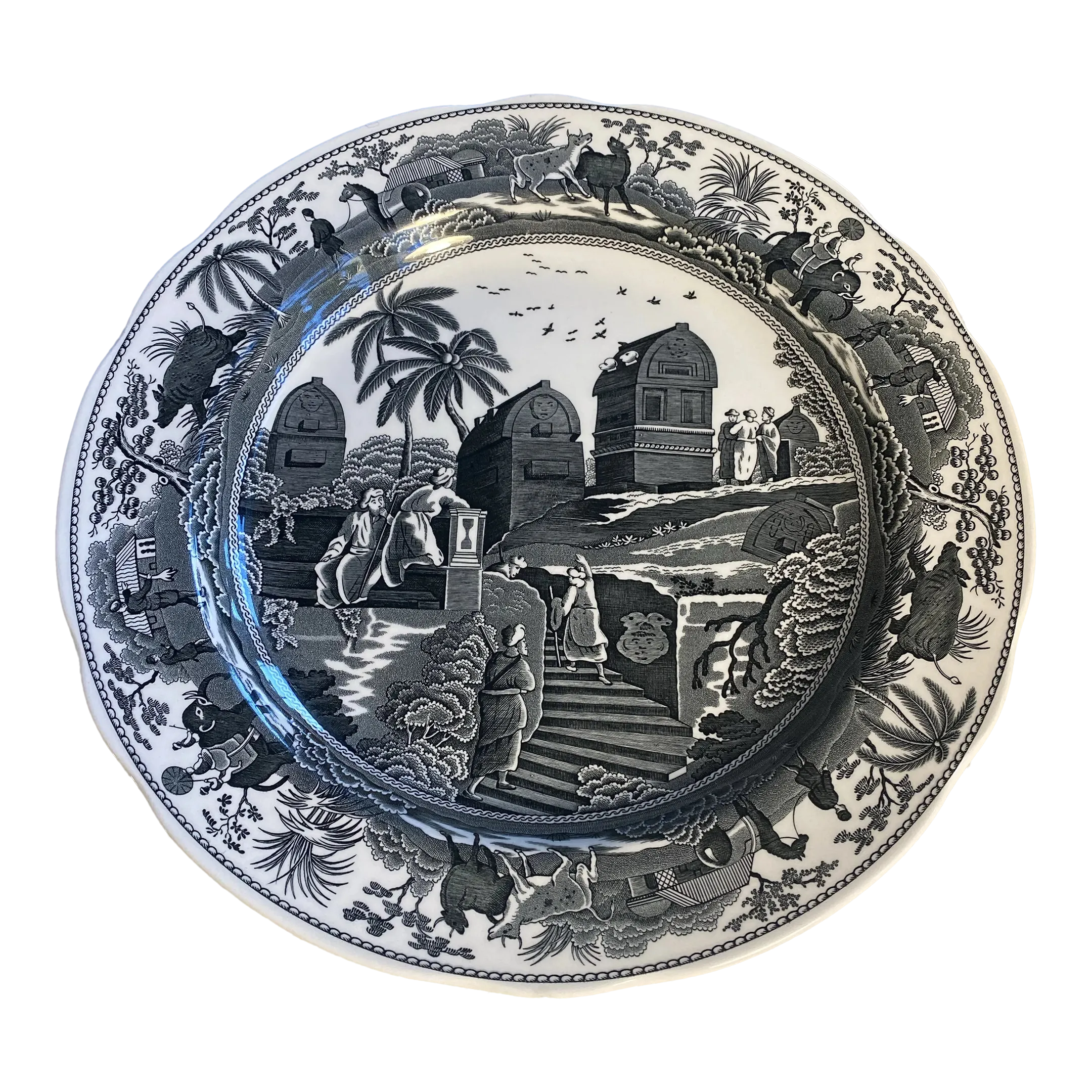 THE SPODE ARCHIVE COLLECTION 6枚セット Spode Archive Collection Georgian Series Black Dinner Plate - Girl