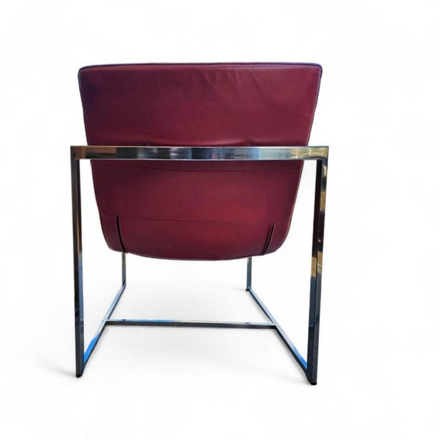 Oscar Lounge Chairs in Red Leather by Martin Haksteen for Harvink, 1980s, Set of 2 For Sale - Image 5 of 6