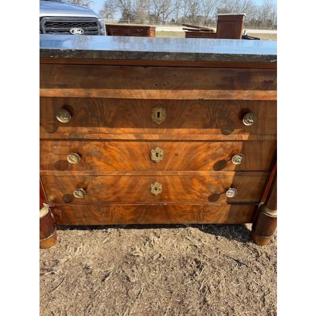 19th Century Empire Marble Top Chest of Drawer / Commodes For Sale - Image 14 of 18