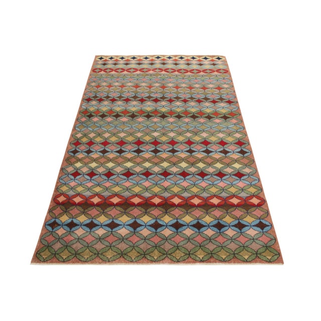 Hand-knotted in wool, a 6x10 vintage rug from a venerated multidisciplinary Turkish designer entering Rug & Kilim’s...