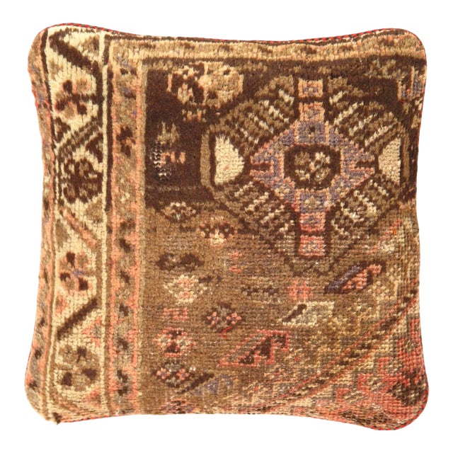 Pasargad Vintage Hand Knotted Farahan Rug Pillow For Sale