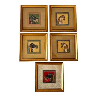 Late 20th Century Set of 5 Mogul Paintings For Sale