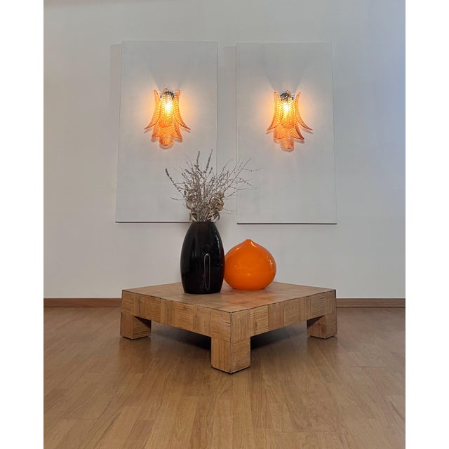 Vintage Murano Amber Felci Glass Wall Sconces, 1990s, Set of 2 For Sale - Image 14 of 18