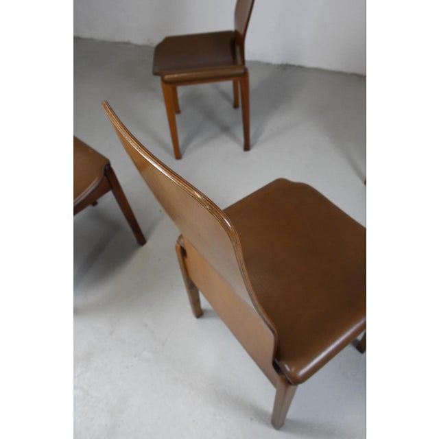 1970s Fiorenza Chairs by Tito Agnoli for Molteni, 1970s, Set of 4 For Sale - Image 5 of 7