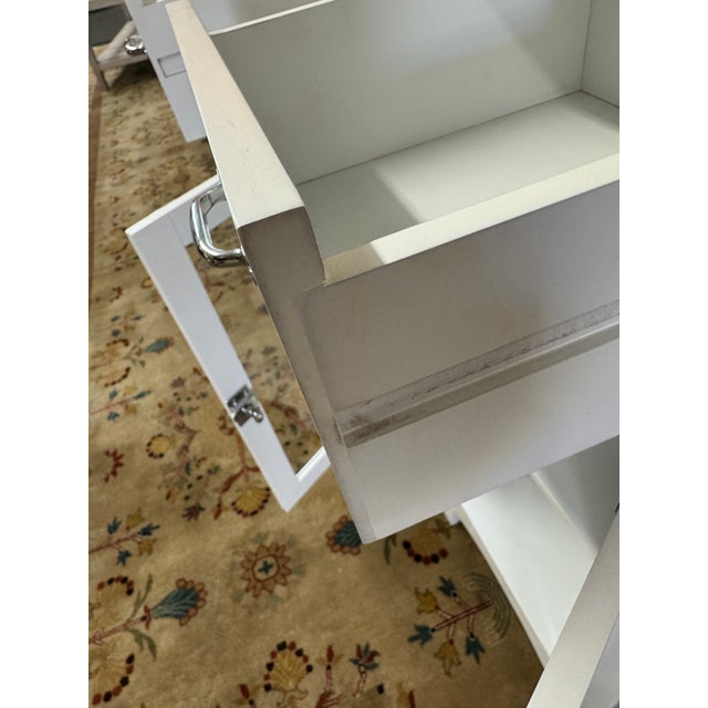 Elegant Furniture Madison Avenue Marble Top Glass Door Cabinets, Pair For Sale - Image 11 of 15