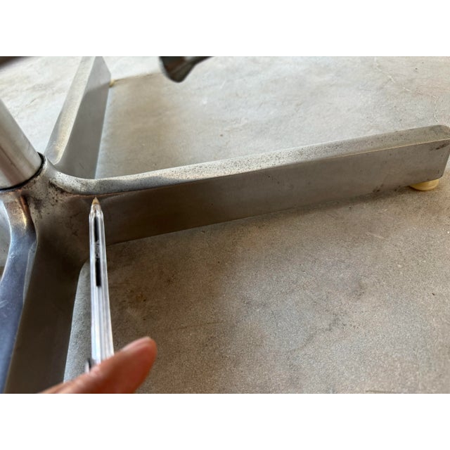 Metal 70's Mid-Century High Back Swivel and Rocking Lounge Chair For Sale - Image 7 of 12