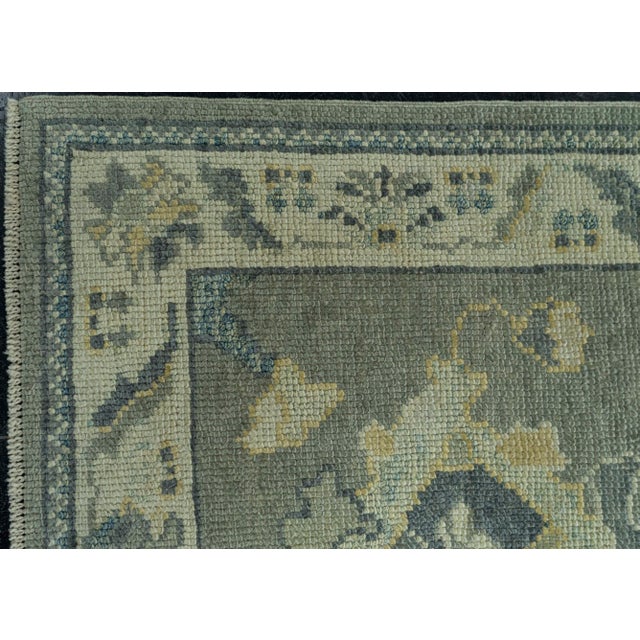 Turkish Oushak Rug 2'7" x 9'10" #19176 For Sale - Image 4 of 8