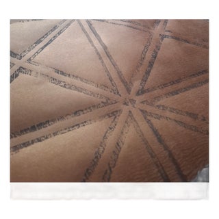 New Handmade Wallpaper With Metallic Geometric Pattern on Paper-Textile Runo For Sale