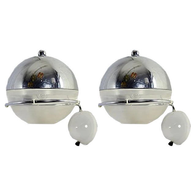 Wall Lamps by Fabio Lenci for Guzzini, 1968, Set of 2 For Sale